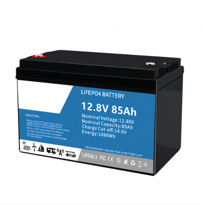 باتری لیتیومی جایگزین LifeP04 SLA 12.8V 85AH با کارایی بالا سازگار با محیط زیست ساخته شده در BMS برای نور خورشیدی