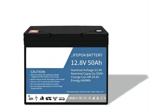 باتری لیتیوم LifeP04 ضد آب 12.8V 50AH با بلوتوث برای نیروی دریایی