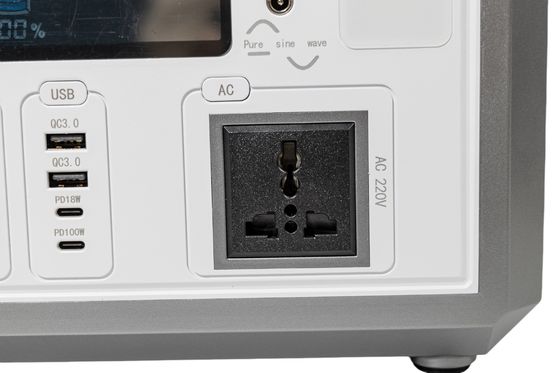 50HZ/60HZ AC Outlet فلاش ماهی ژنراتور خورشیدی ذخیره سازی انرژی قابل حمل با شارژ پنل خورشیدی برای تجهیزات اداری