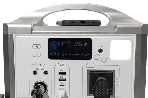 50HZ/60HZ AC Outlet فلاش ماهی ژنراتور خورشیدی ذخیره سازی انرژی قابل حمل با شارژ پنل خورشیدی برای تجهیزات اداری