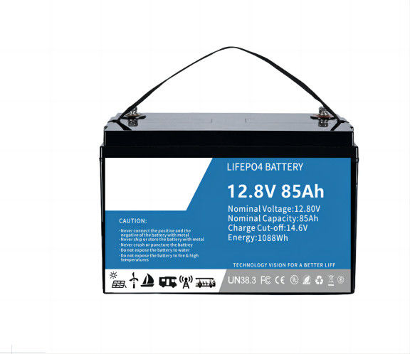 باتری لیتیومی جایگزین LifeP04 SLA 12.8V 85AH با کارایی بالا سازگار با محیط زیست ساخته شده در BMS برای نور خورشیدی