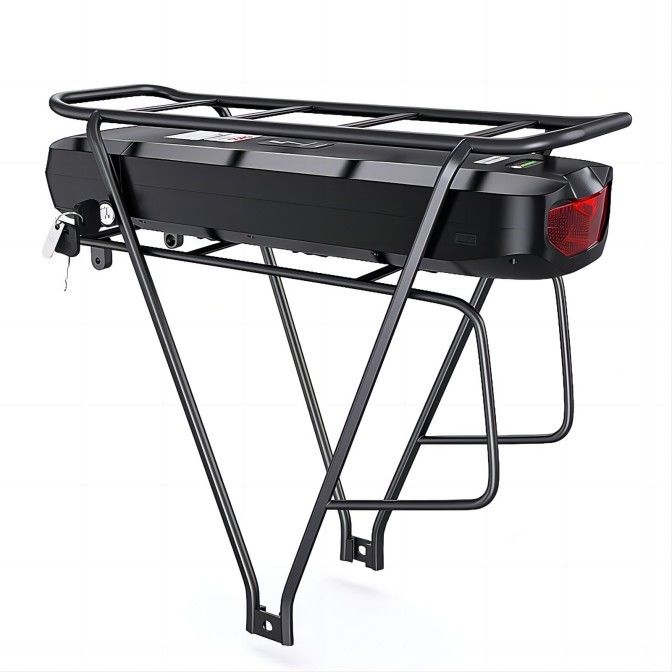باتری دوچرخه برقی لیتیومی 10S4P 36V/48V دم آویز عقب مشکی سری 10.4AH