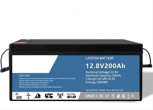 BYD 12.8V 200AH Lifep04 باطری لیتیوم با ال سی دی برای گلف کارت