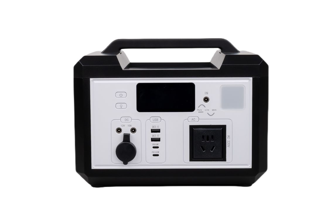 کارایی بالا 220V / 110V AC شارژ مجدد Lifepo4 بسته برق قابل حمل با شارژ بی سیم برای سیستم خورشیدی خارج از شبکه