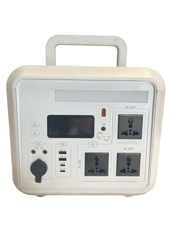 بدون اثر حافظه 1500W قدرت خروجی همه در یک سیستم خورشیدی ایستگاه برق AC قابل حمل با چراغ LED برای کمپینگ RV