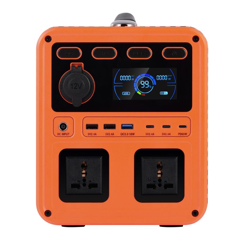 IP61 قدرت خروجی بالا DC 13V 1200W AC Switch QC3.0 ژنراتور برق قابل حمل با اینورتر دو طرفه برای پشتیبان خانه